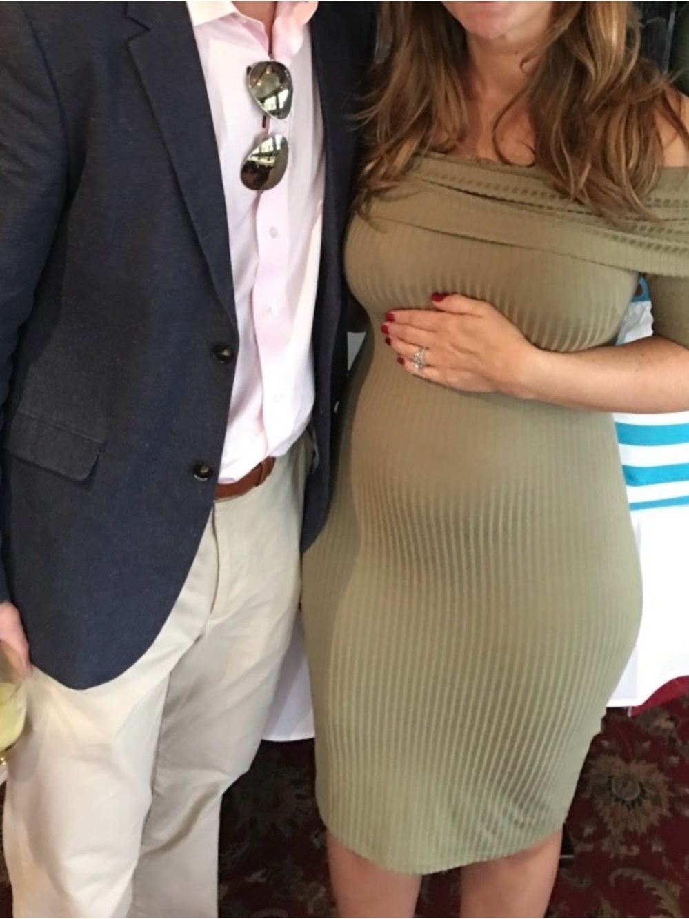 Olive Off-Shoulder Ribbed Bodycon Dress